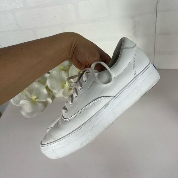 Keds womens Sneakers size 7 Leather White Platform - Picture 5 of 11